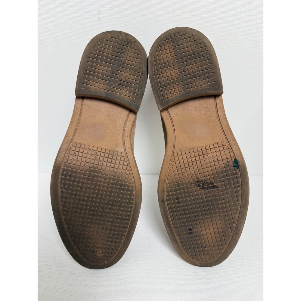 Steve Madden Tan Suede Chain Link Loafers Womens Lug Sole Slip On Shoes Sand - Picture 11 of 12